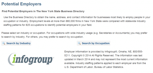 NYS Dept of Labor Potential employer