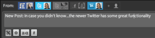 Tweetdeck shares with LI and FB