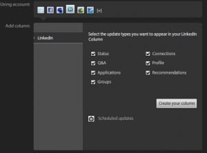 Linkedin on tweetdeck