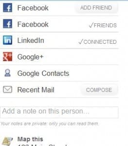 contact info rapportive