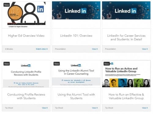 linkedIn resources career services