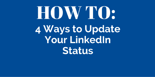 how to update LinkedIn status