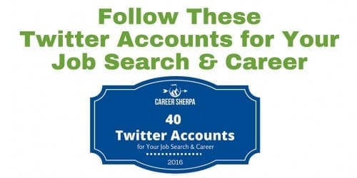 40 Twitter Accounts for job search