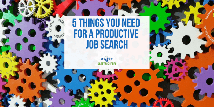 5 Things You Need For A Productive Job Search