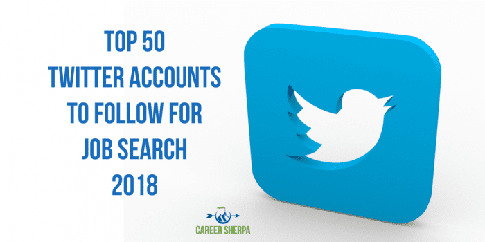 Top 50 twitter accounts follow for job search 2018