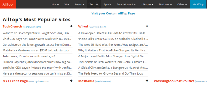 AllTop.com - Popular News Sites for Any Topic 2019