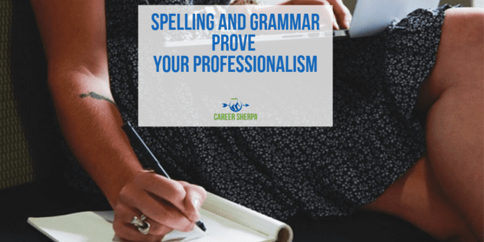 Spelling and Grammar Prove Your Professionalism