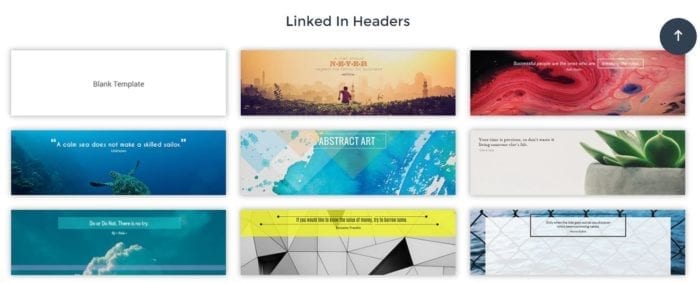 Visme LinkedIn header templates