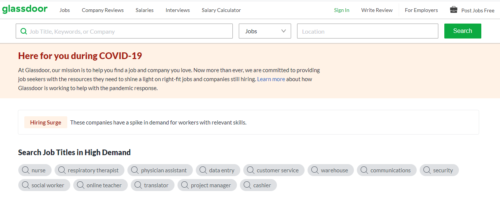 Glassdoor COVID-19