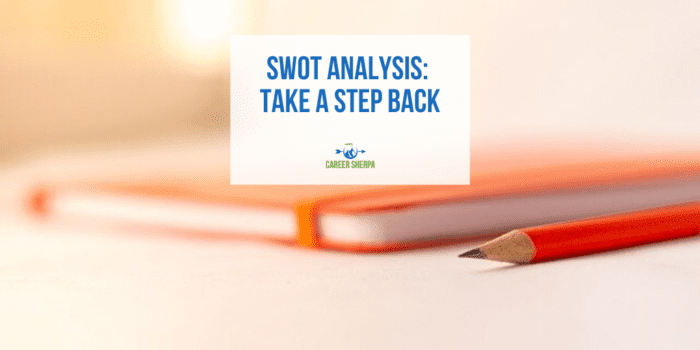 SWOT Analysis Take A Step Back 