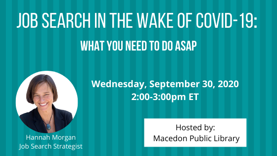 job search in the wake of COVID19 Macedon Public Library