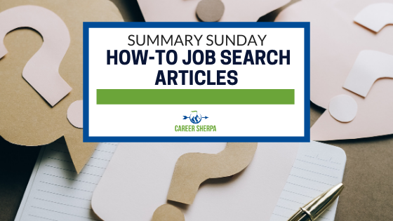 Summary Sunday How To Job Search Articles