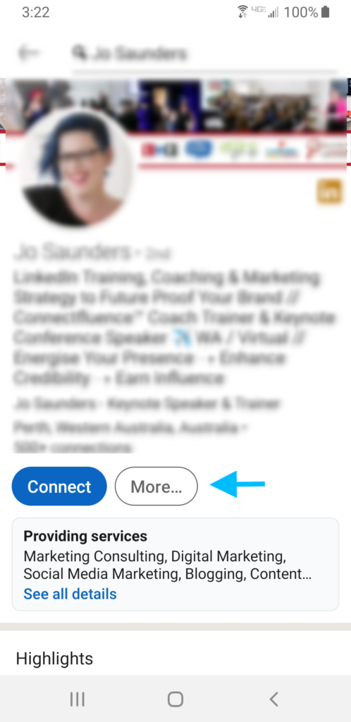 LinkedIn mobile connect