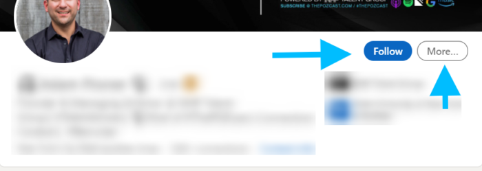 desktop LinkedIn follow more