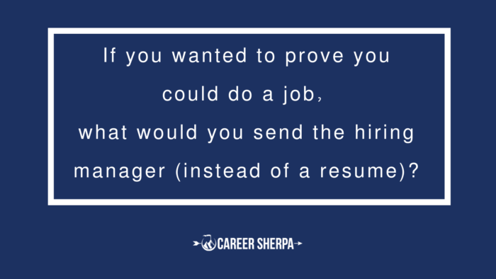 what would you send a hiring manager instead of a resume?