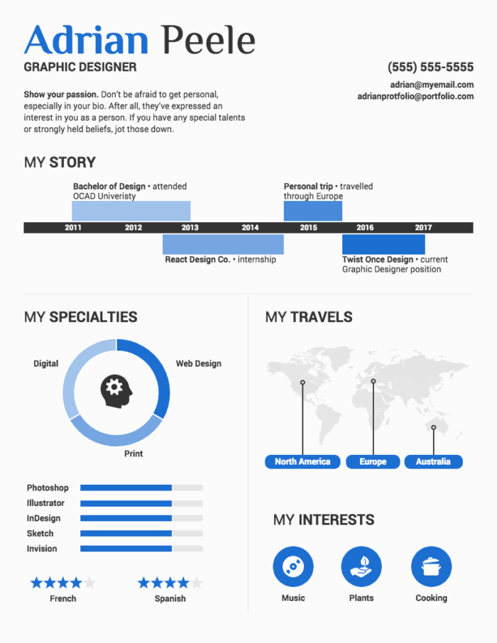 infographic resume how to