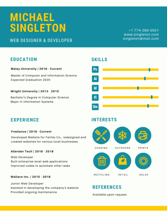 infographic resume template ppt