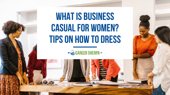 Women discussing business casual attire