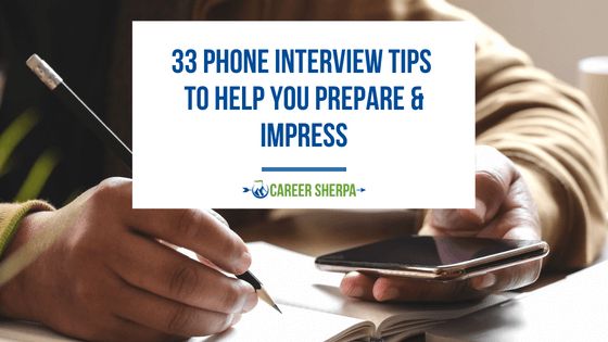 Applicant reviewing phone interview tips