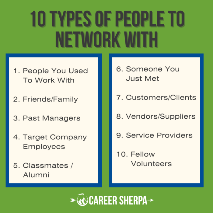 10 types of people to network with