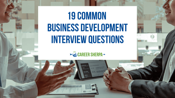 Applicant being asked business development interview questions