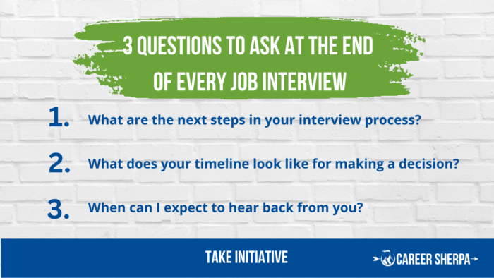 end of job interview questions