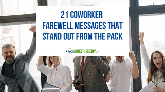 Farewell messages to coworkers