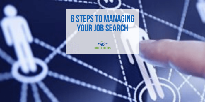 steps to manage job search