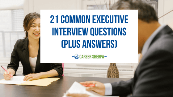 Woman being asked executive interview questions