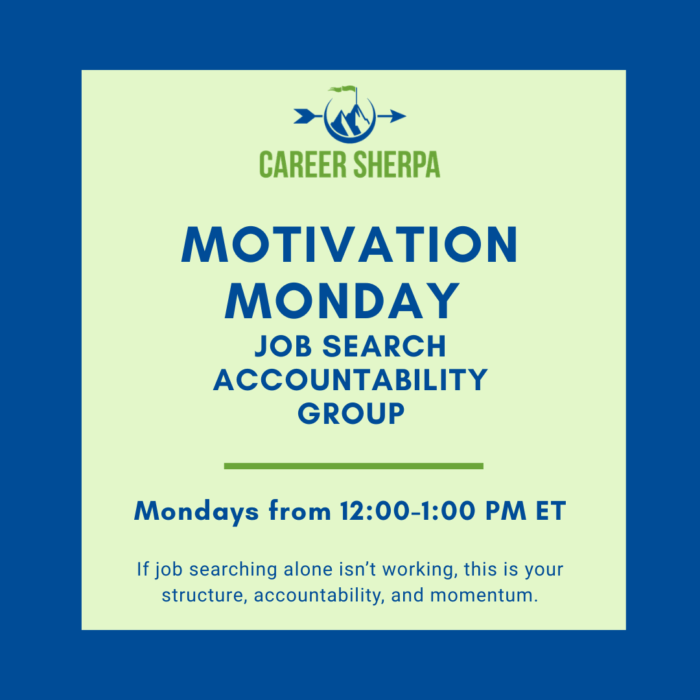 Motivation Monday meets Mondays from 12-1pm ET.